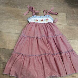 SHRIMP & GRITS KIDS GIRLS SIZE 6 DANDY LION DRESS RED WHITE